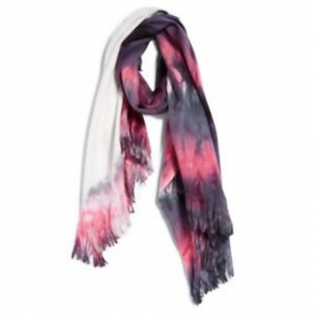 Nordstrom BP Tie Dye Blanket Scarf New With Tags Pink White Grey Warn Cozy NWT - Picture 2 of 9